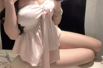 Plain Floral Tube Top