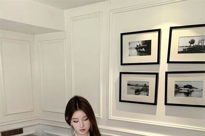 Satin Mini Dress Halter-Neck Rhinestone A-Line