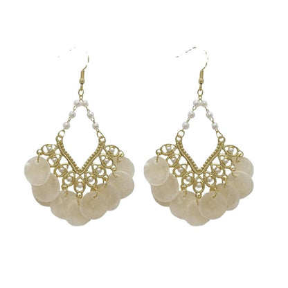Faux Pearl Chandelier Earring / Clip-On Earring