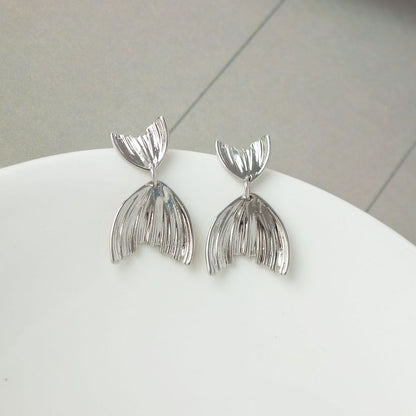 Fish Tail Stud Earring / Clip-On Earring