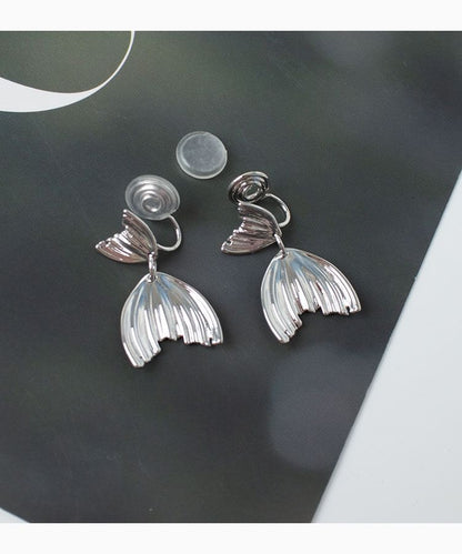 Fish Tail Stud Earring / Clip-On Earring