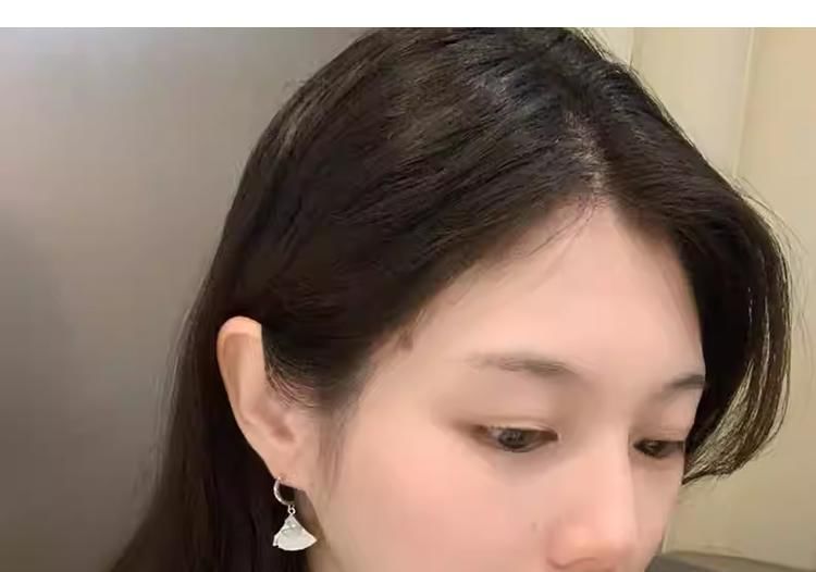 Gingko Rhinestone Drop Earring / Clip-On Earring