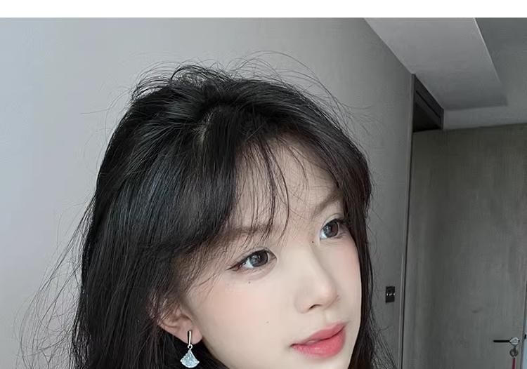 Gingko Rhinestone Drop Earring / Clip-On Earring