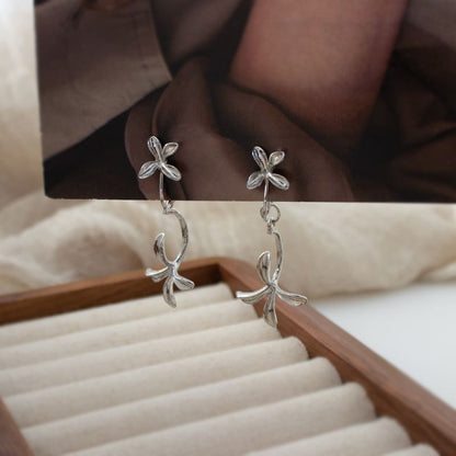 Flower Drop Earring / Clip-On Earring