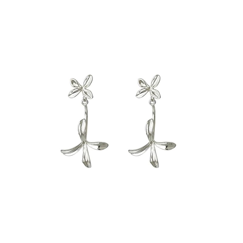 Flower Drop Earring / Clip-On Earring