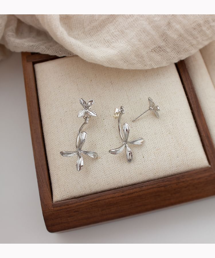Flower Drop Earring / Clip-On Earring