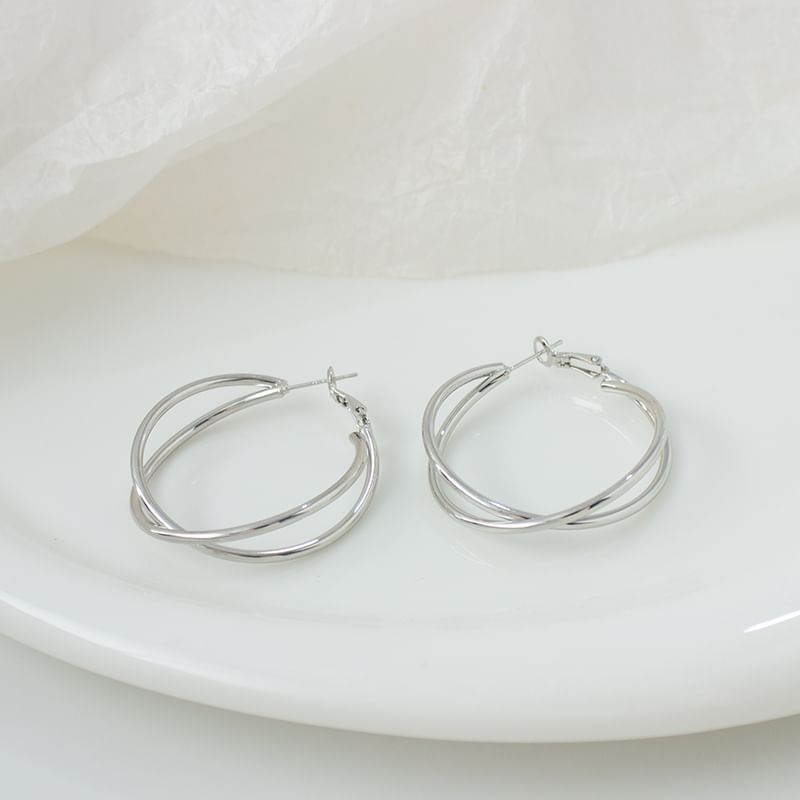 Layered Hoop Earring / Clip-On Earring