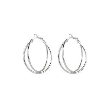 Layered Hoop Earring / Clip-On Earring