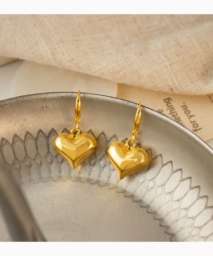Heart Drop Earring / Clip-On Earring