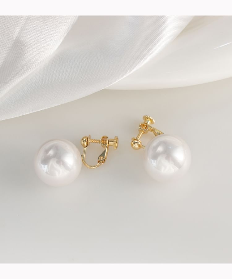 Faux Pearl Drop Earring / Clip-On Earring