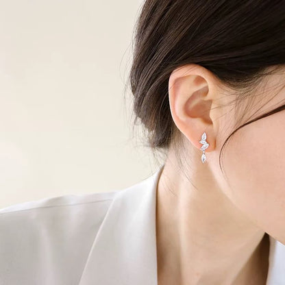 Rhinestone Drop Earring / Clip-On Earring