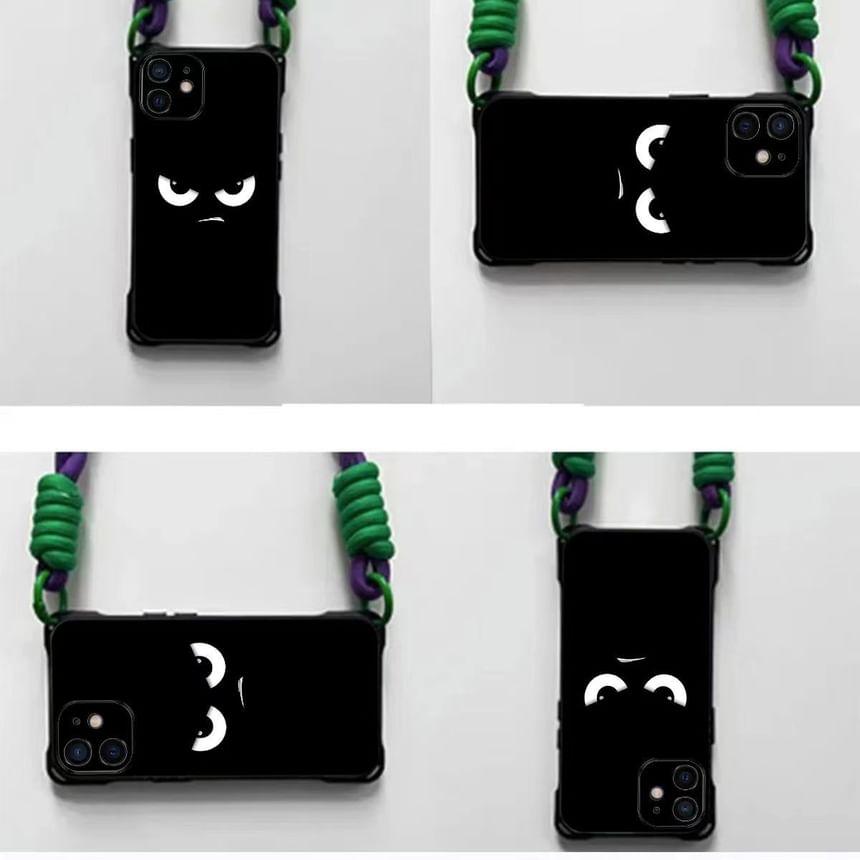 / Cartoon Eye Set Lanyard Case Strap Phone