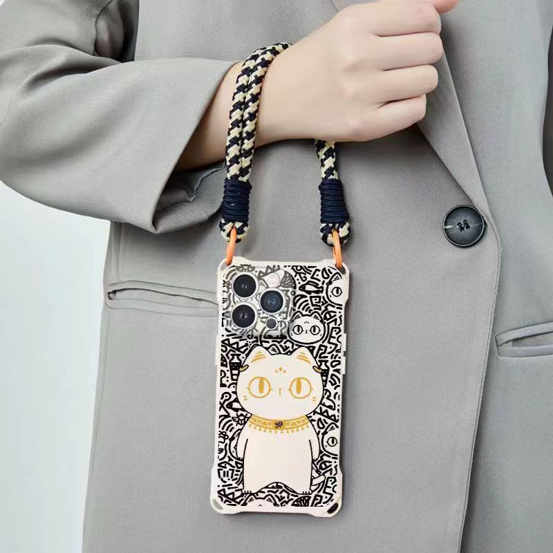Cat Lanyard Phone Strap Set Case /