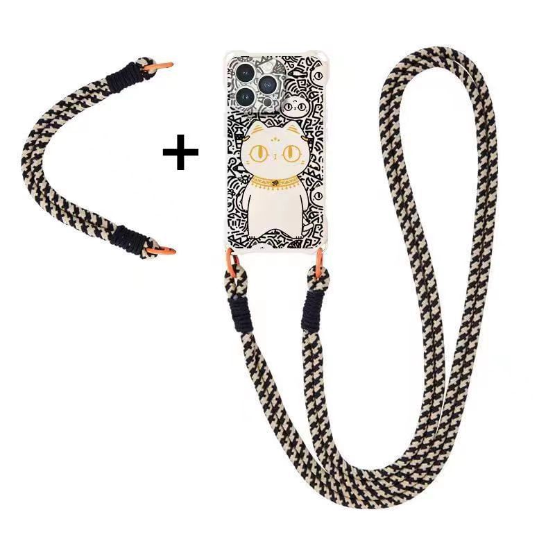 Cat Lanyard Phone Strap Set Case /