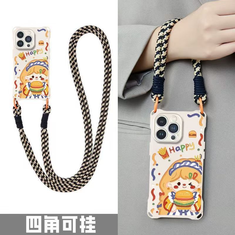 Lanyard / Phone Burger Girl Case Strap Set