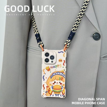 Lanyard / Phone Burger Girl Case Strap Set