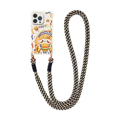 Lanyard / Phone Burger Girl Case Strap Set