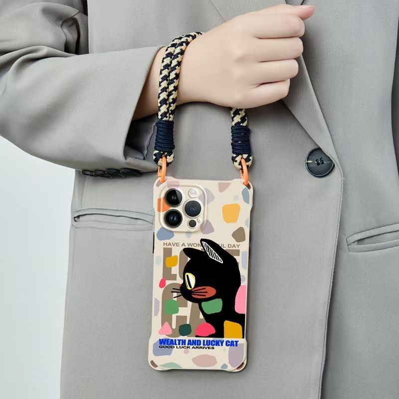 Phone / Strap Lanyard Case Set Cat