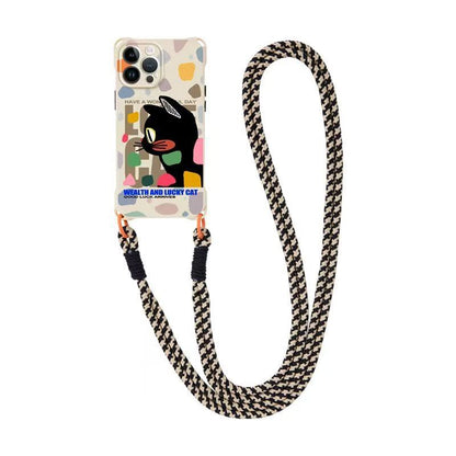 Phone / Strap Lanyard Case Set Cat
