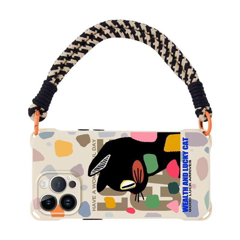 Phone / Strap Lanyard Case Set Cat