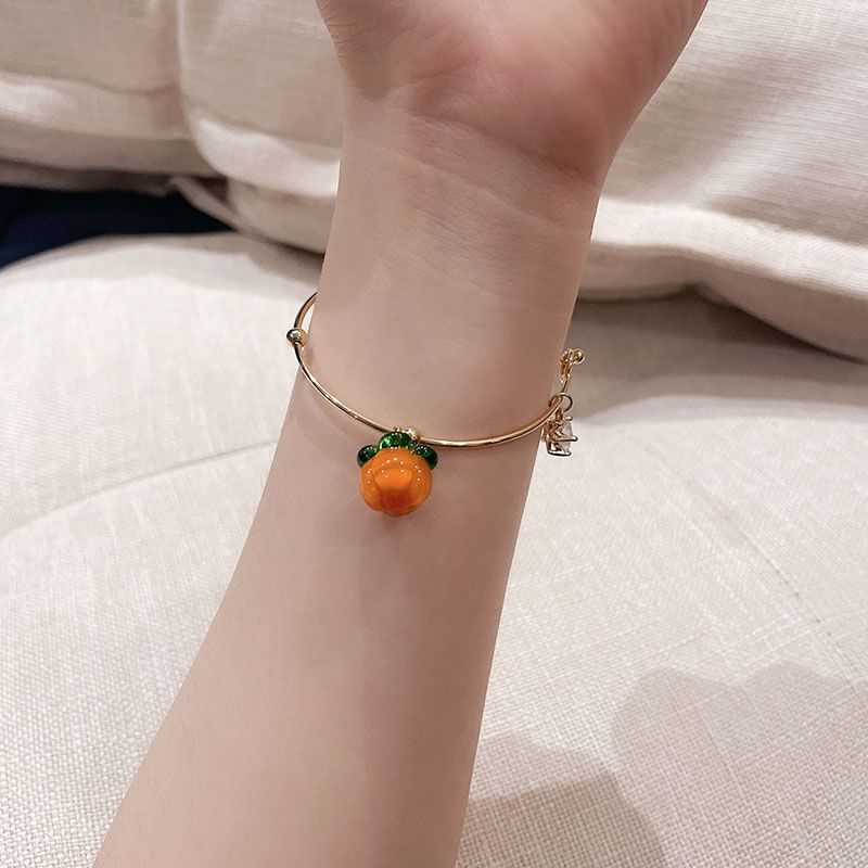 Fruit Pendant Alloy Bangle (Various Designs)