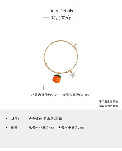 Fruit Pendant Alloy Bangle (Various Designs)