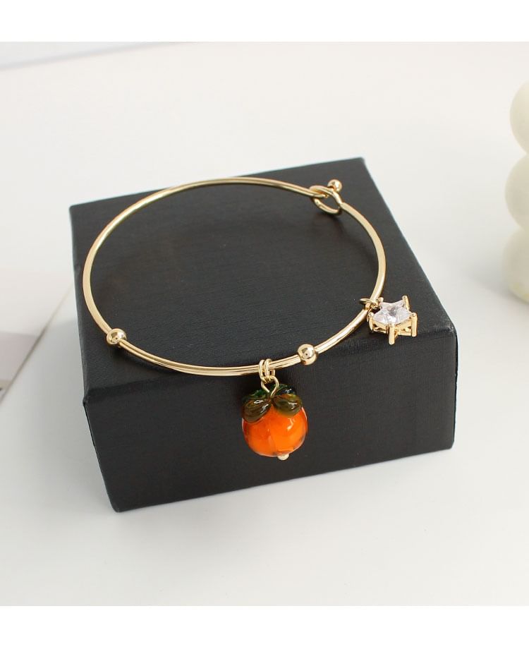 Fruit Pendant Alloy Bangle (Various Designs)