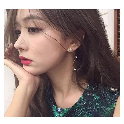 Faux Pearl Rhinestone Alloy Dangle Earring / Ear Cuff (Various Designs)