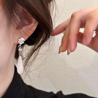 Fan Rhinestone Faux Gemstone Alloy Drop Earring / Ear Cuff (Various Designs)