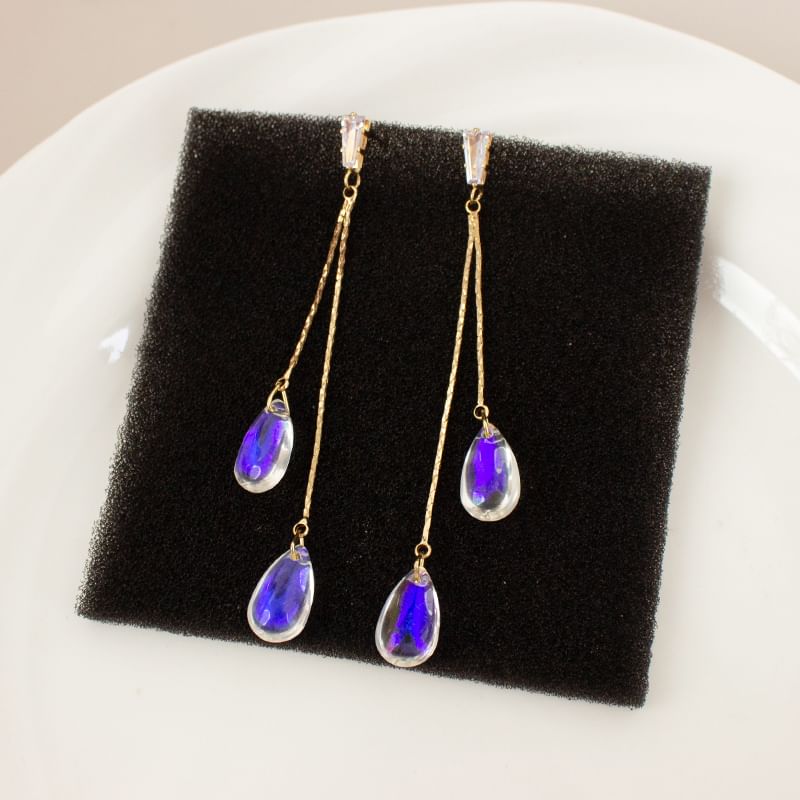 Faux Crystal Alloy Dangle Earring / Ear Cuff