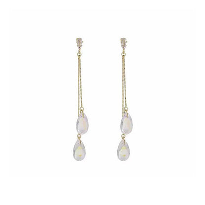 Faux Crystal Alloy Dangle Earring / Ear Cuff
