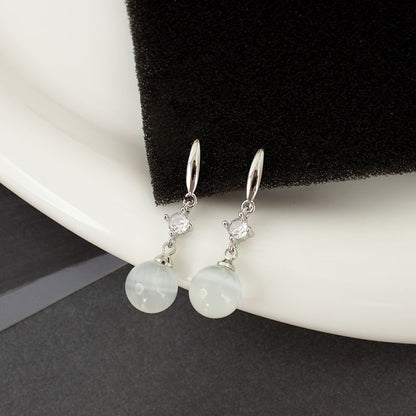 Faux Cat Eye Stone Alloy Dangle Earring / Ear Cuff (Various Designs)