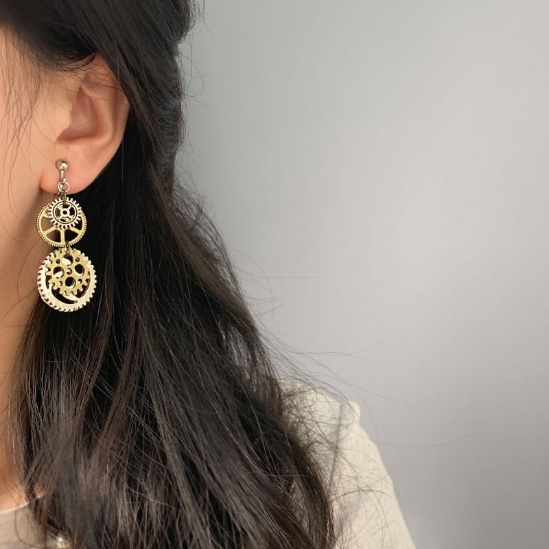 Gear Alloy Dangle Earring / Ear Cuff (Various Designs)