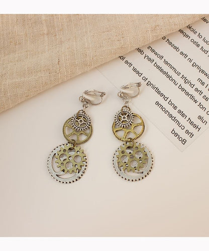 Gear Alloy Dangle Earring / Ear Cuff (Various Designs)