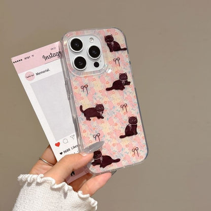 Floral Cat Phone Case / Strap / Set