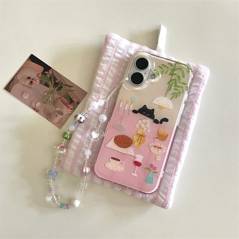 Cat Meal Table Phone Case / Strap / Set