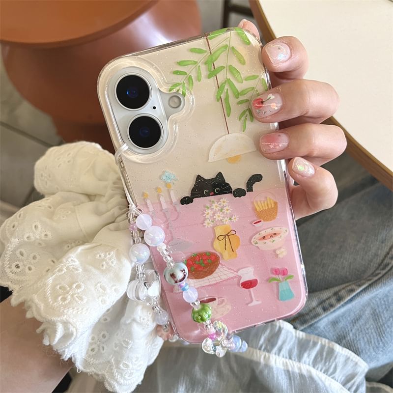 Cat Meal Table Phone Case / Strap / Set