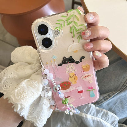 Cat Meal Table Phone Case / Strap / Set