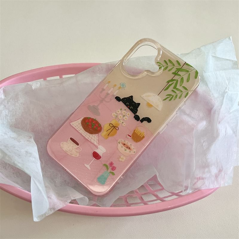 Cat Meal Table Phone Case / Strap / Set