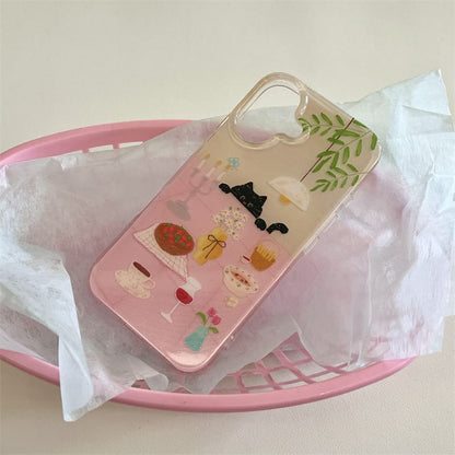 Cat Meal Table Phone Case / Strap / Set