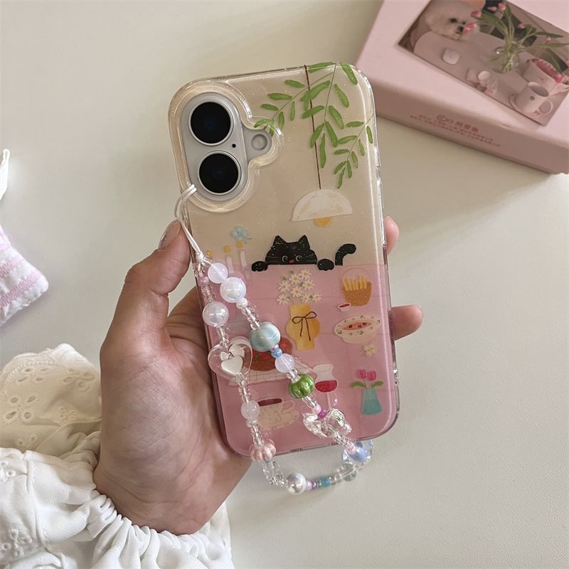 Cat Meal Table Phone Case / Strap / Set