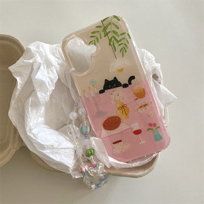 Cat Meal Table Phone Case / Strap / Set