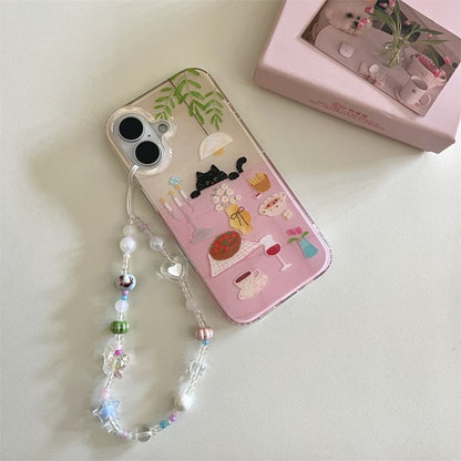 Cat Meal Table Phone Case / Strap / Set