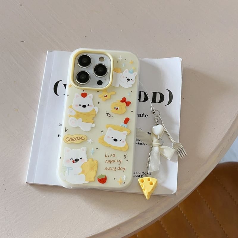 Dog Phone Case / Cheese Charm / Set