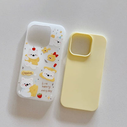 Dog Phone Case / Cheese Charm / Set