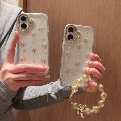Metallic Bow Phone Case / Strap / Set