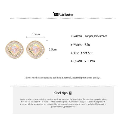 Rhinestone Alloy Stud Earring