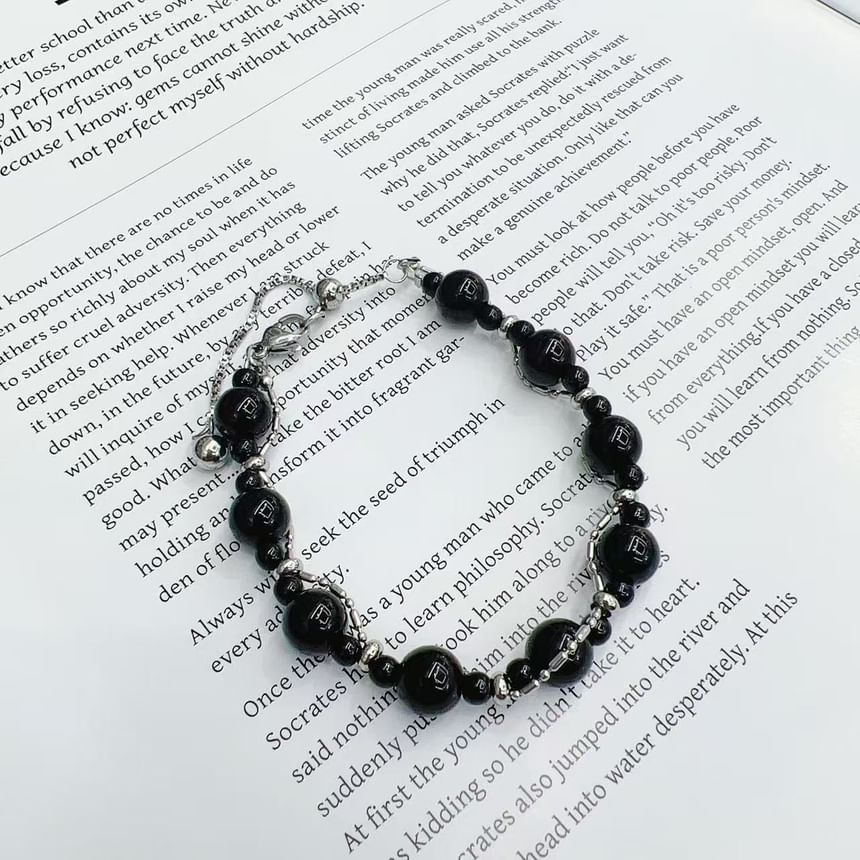 Gemstone Bead Necklace & Bracelet Stainless Steel