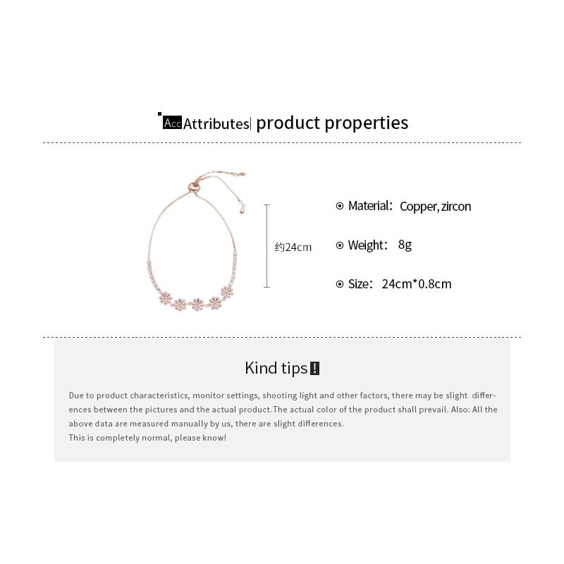 Rhinestone Alloy Bracelet (Various Designs)