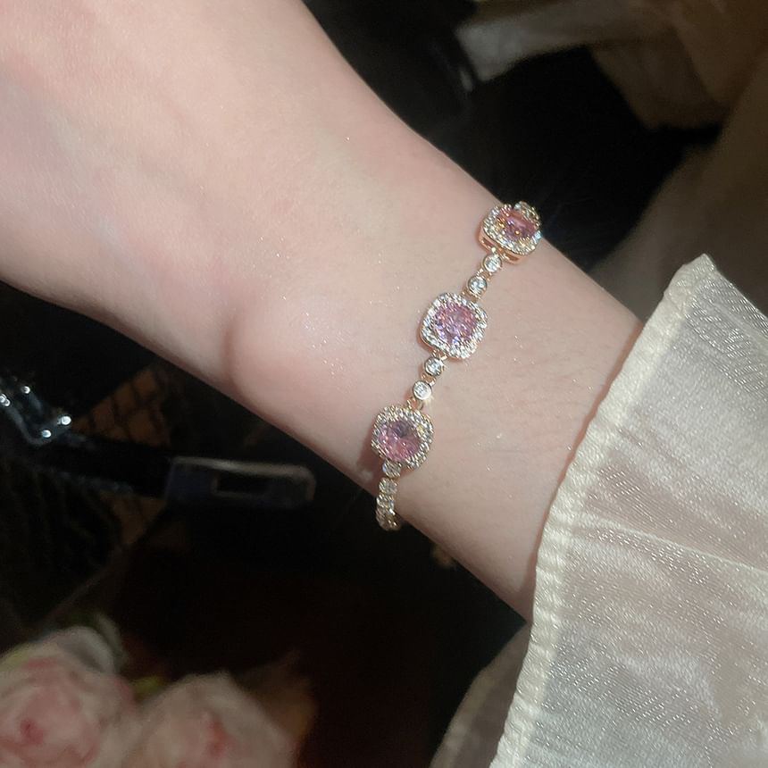 Rhinestone Alloy Bracelet (Various Designs)